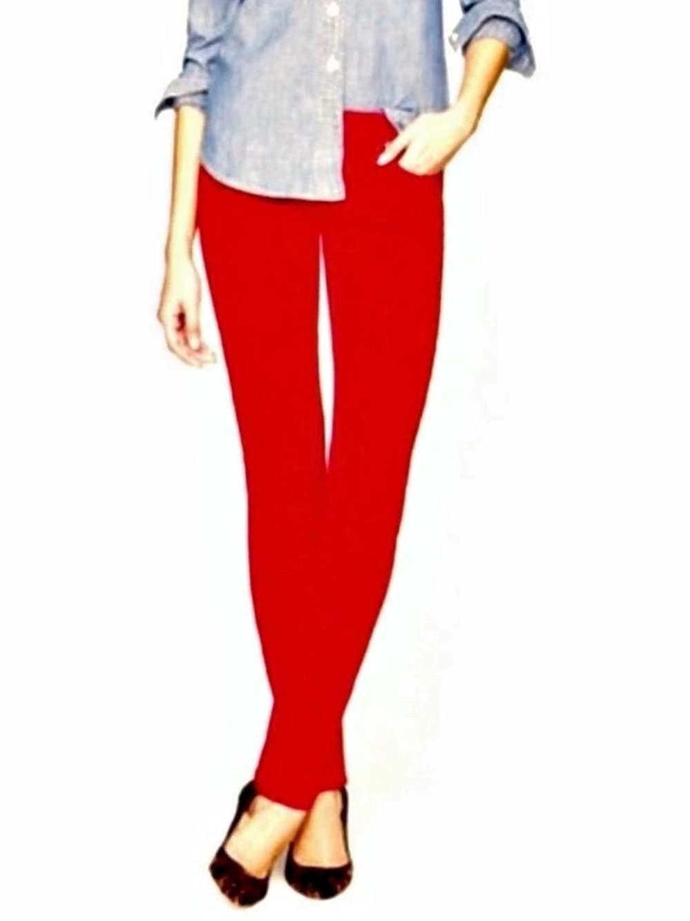 J.Crew Matchstick Straight Leg Pants in Red